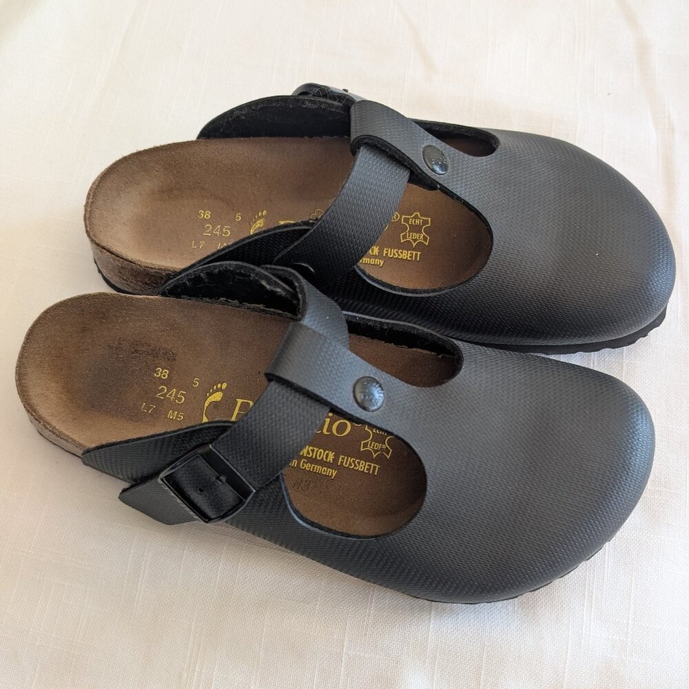 NEW Birkenstock Papillo Women’s Fussbett Black Clogs Size 38